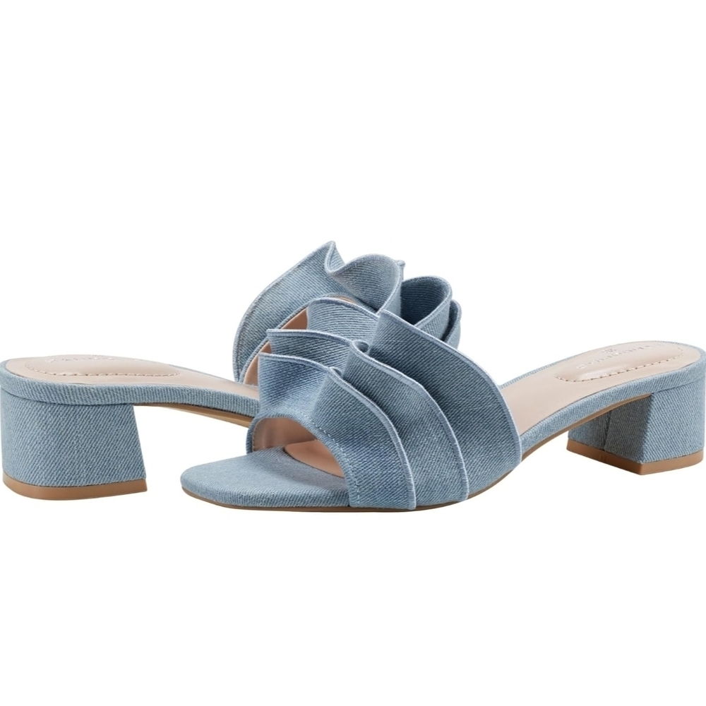 a new day Light Blue Denim Mules